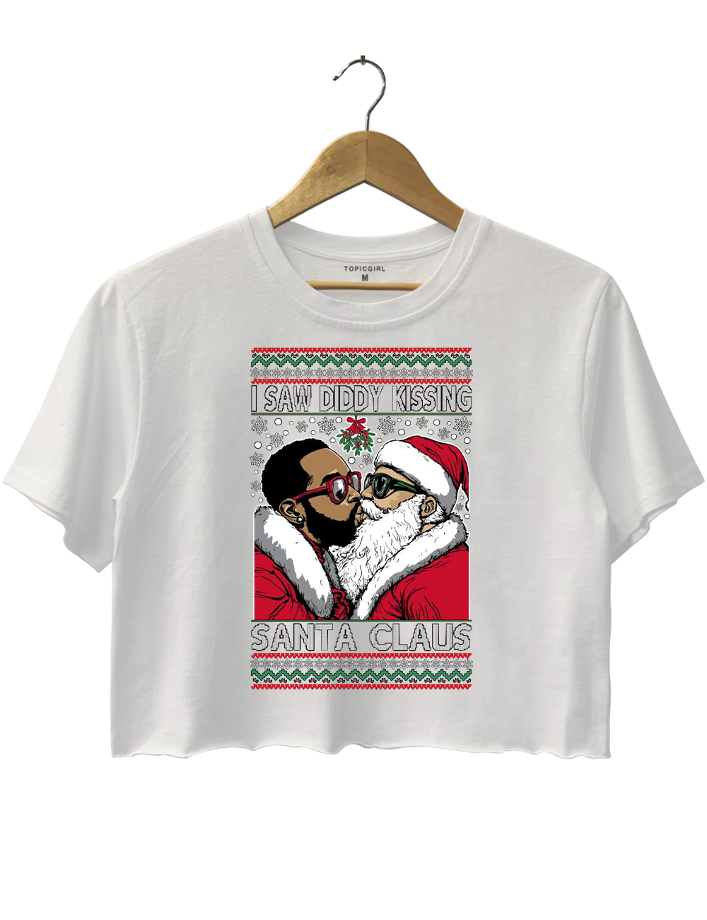 I Saw Diddy Kissing Santa Claus Crop Top