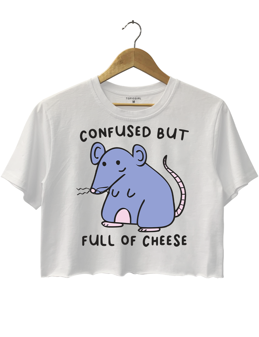 Confused But Full Of Cheese Crop Top