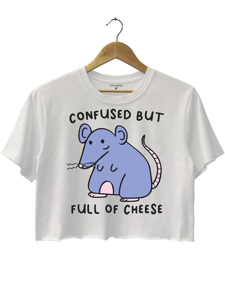 Confused But Full Of Cheese Crop Top