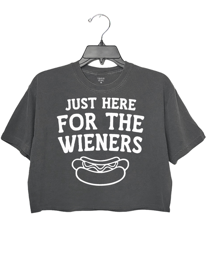 Just Here for the Wieners Crop Top