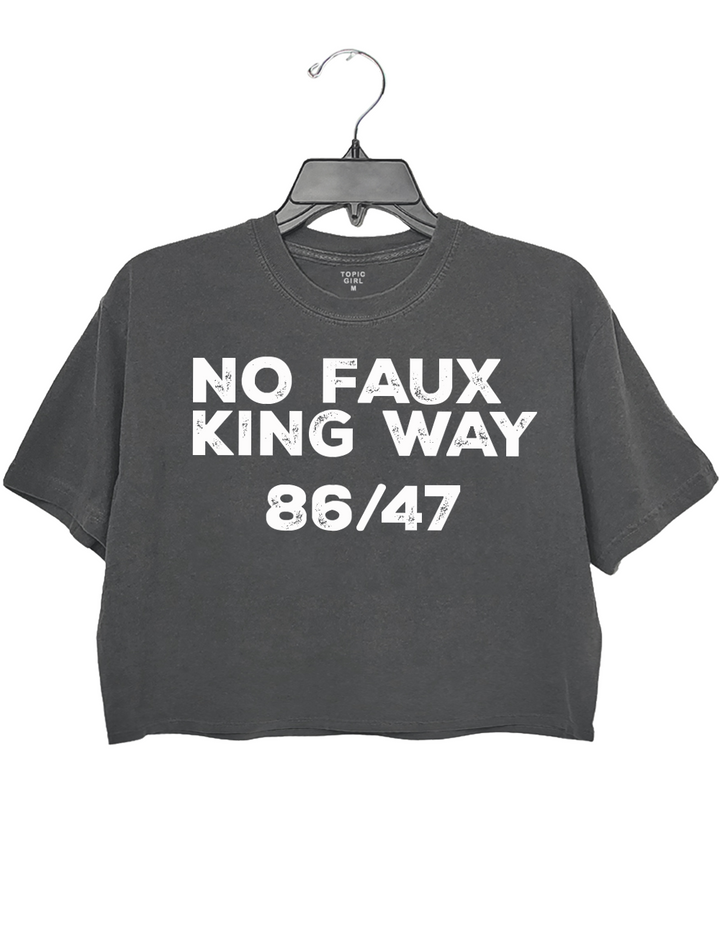 No Faux King Way 86/47 Crop Top