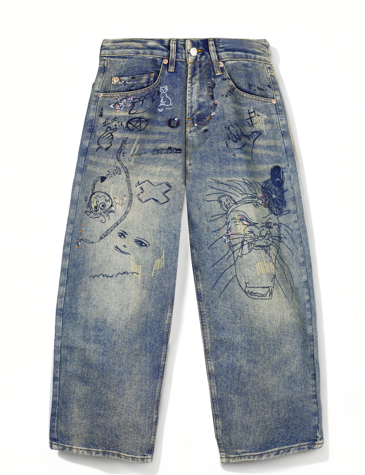 Graffiti-Style Streetwear Jeans