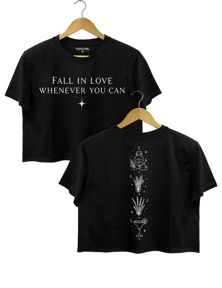 Fall In Love Whenever You Can Practical Magic Crop Top