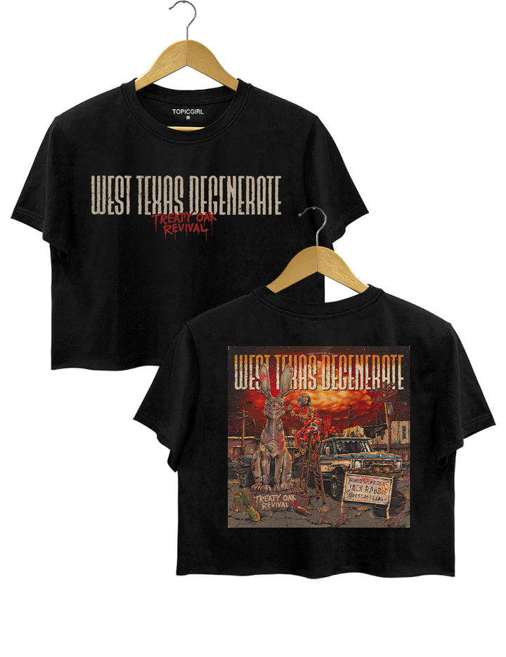 Treaty Oak Revival West Texas Degenerate Graphic Crop Top