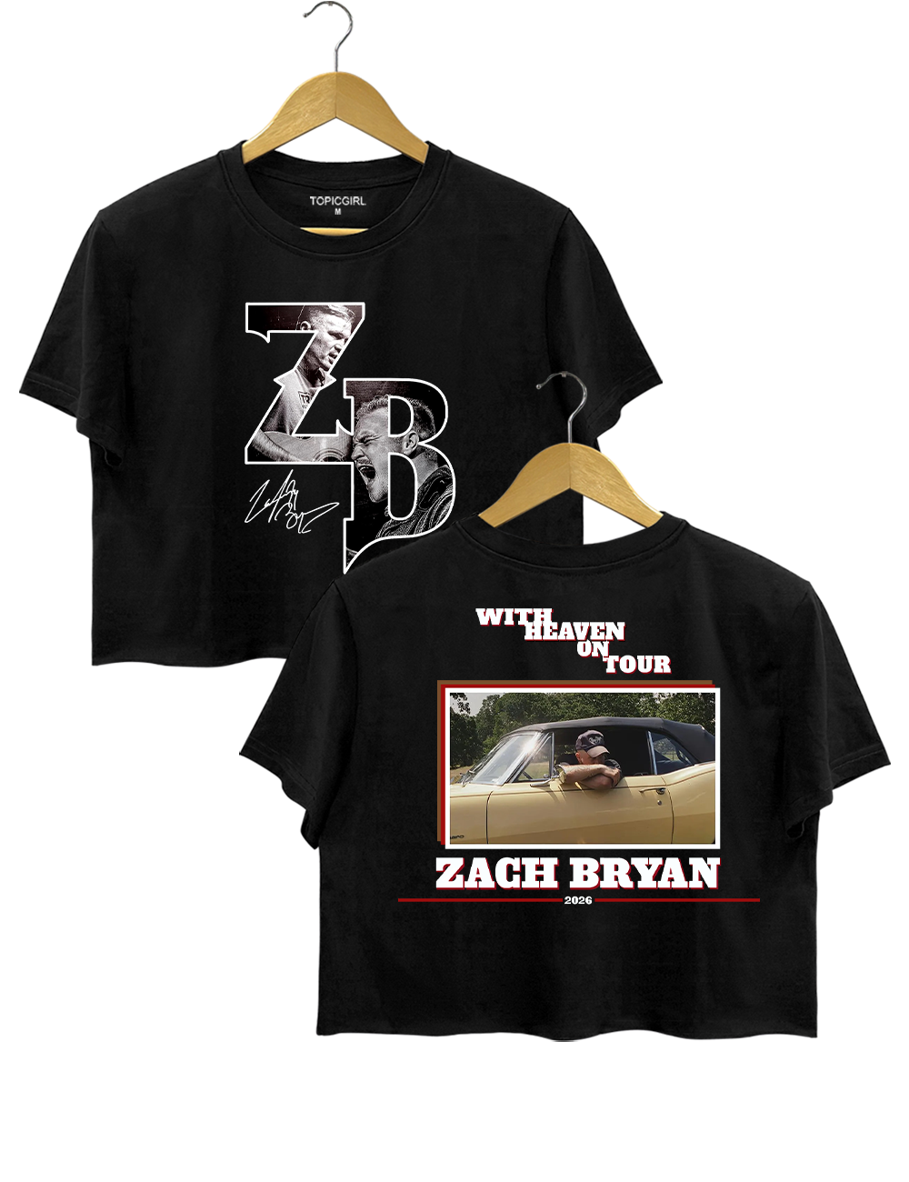 Zach Bryan With Heaven On Tour 2026 Crop Top