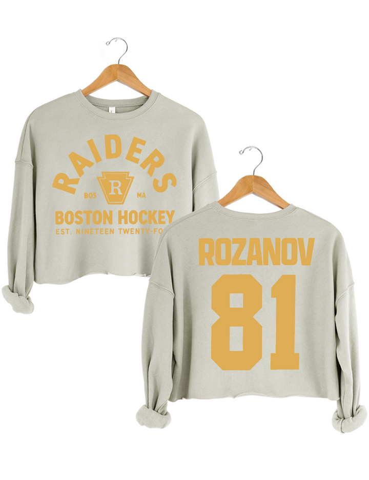 Ilya Rozanov 81 - Boston Hudson Willians Connor Storrie Crop Sweatshirt