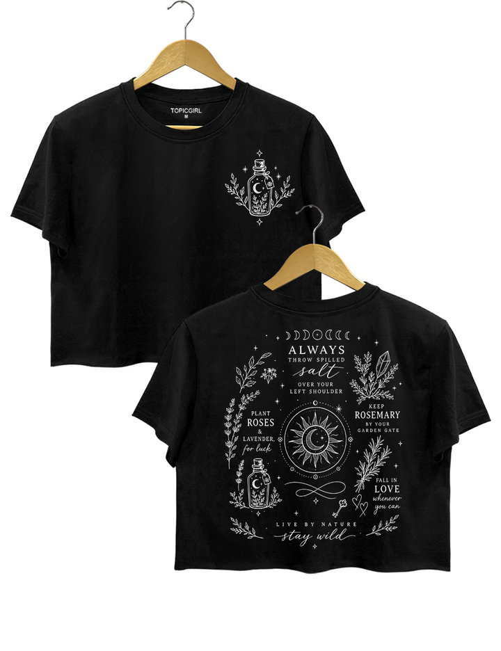Witchy Garden Salt Rosemary Lavender Crop Top