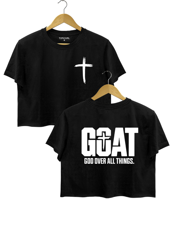 Goat God Over All Things Crop Top
