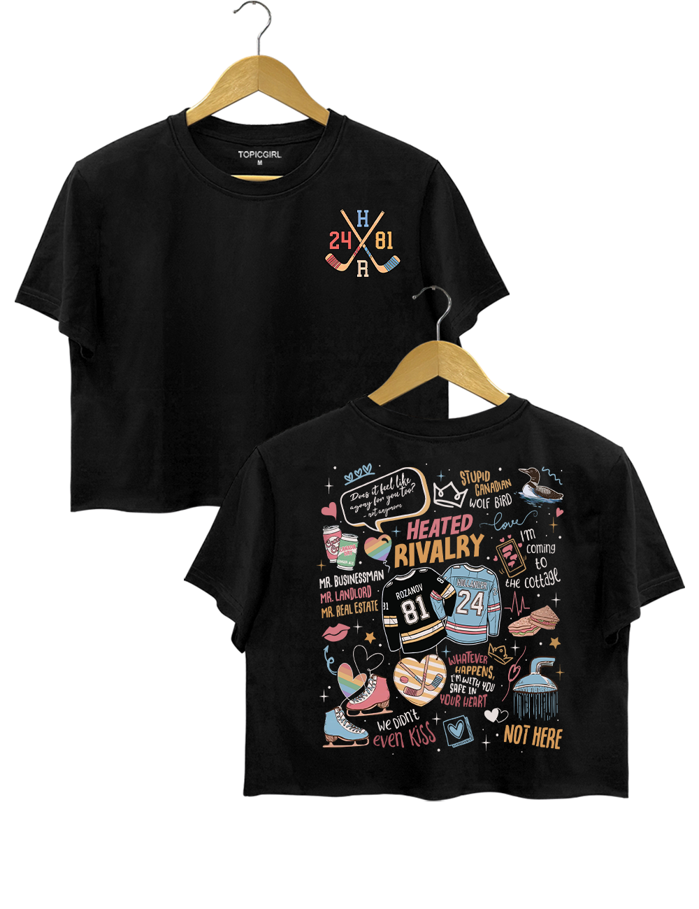 Heated Rivalry Romance Crop Top