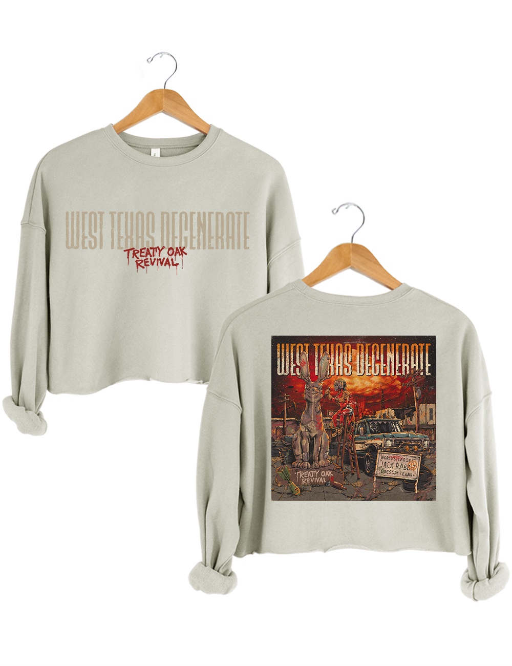 Treaty Oak Revival West Texas Degenerate Graphic Crop Sweatshirt