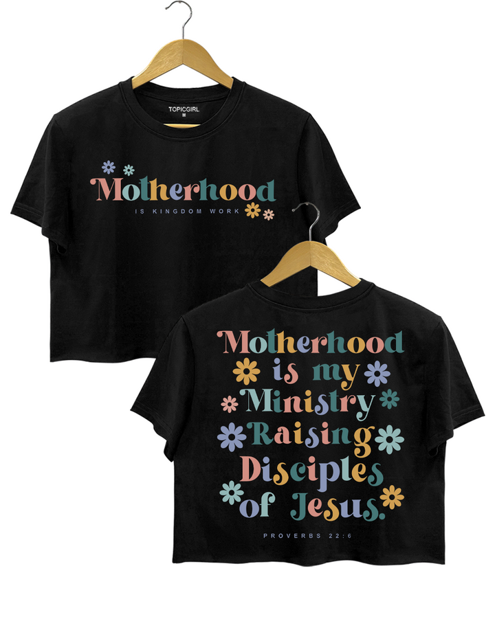 Motherhood Christian Mom Proverbs 22：6  Crop Top