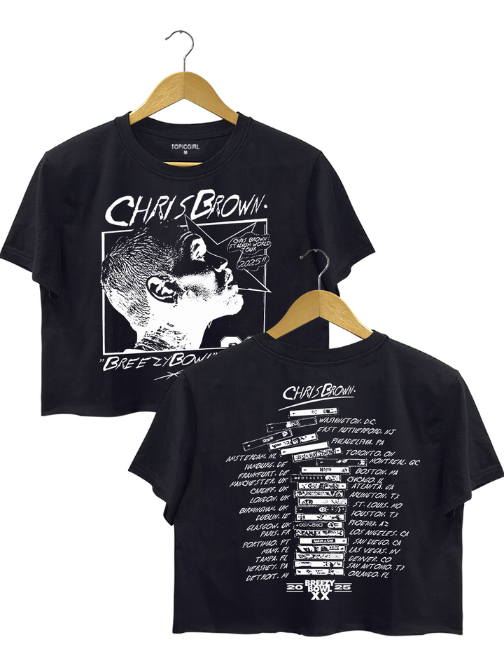 Chris Brown Breezy Bowl Stadium Tour Crop Top