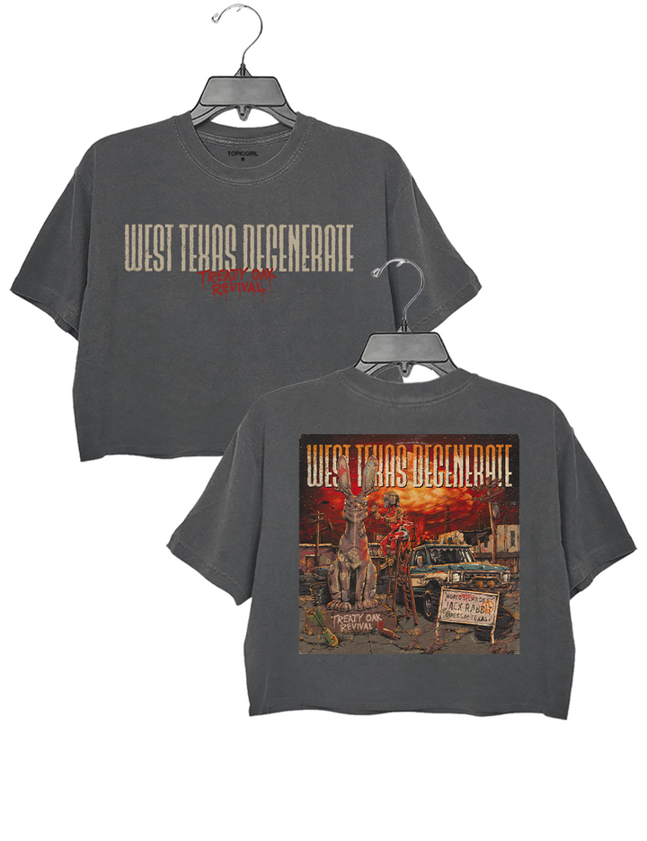 Treaty Oak Revival West Texas Degenerate Graphic Crop Top