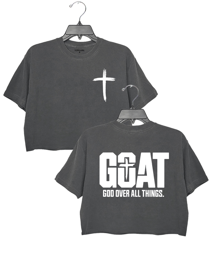 Goat God Over All Things Crop Top