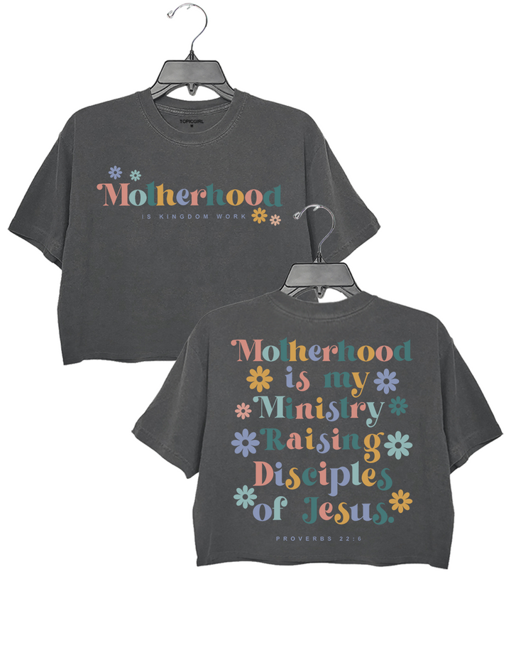 Motherhood Christian Mom Proverbs 22：6  Crop Top