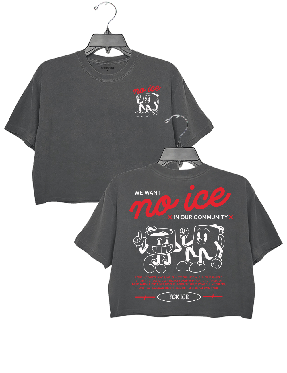 Retro Abolish ICE Crop Top