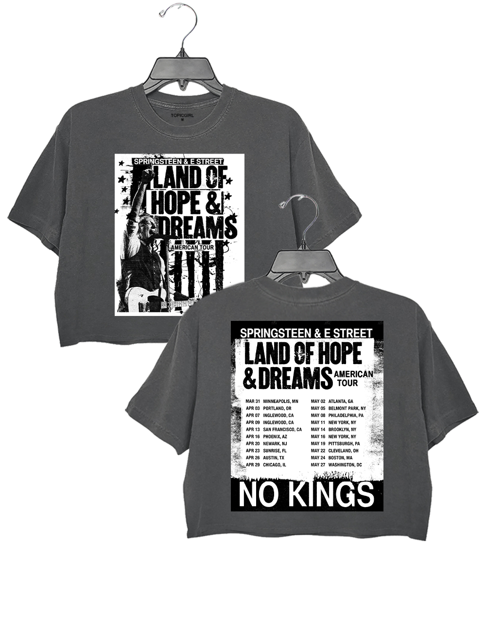 Bruce Springsteen Tour 2026 Land Of Hope & Dreams Crop Top
