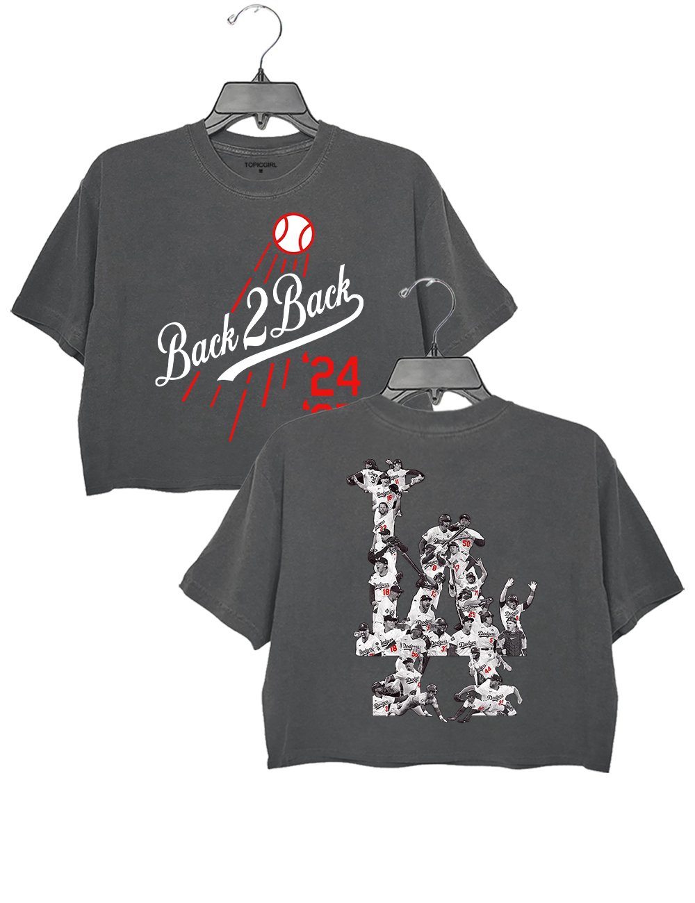 La Baseball Back to Back Champs Crop Top