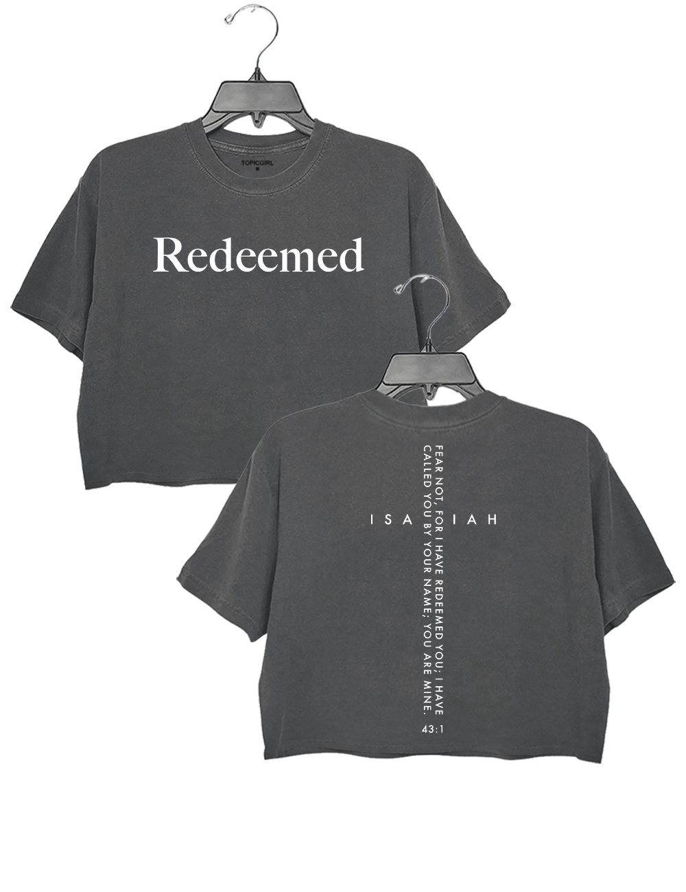 Isaiah 43:1 Bible Fear Not I Have Redeemed You Crop Top