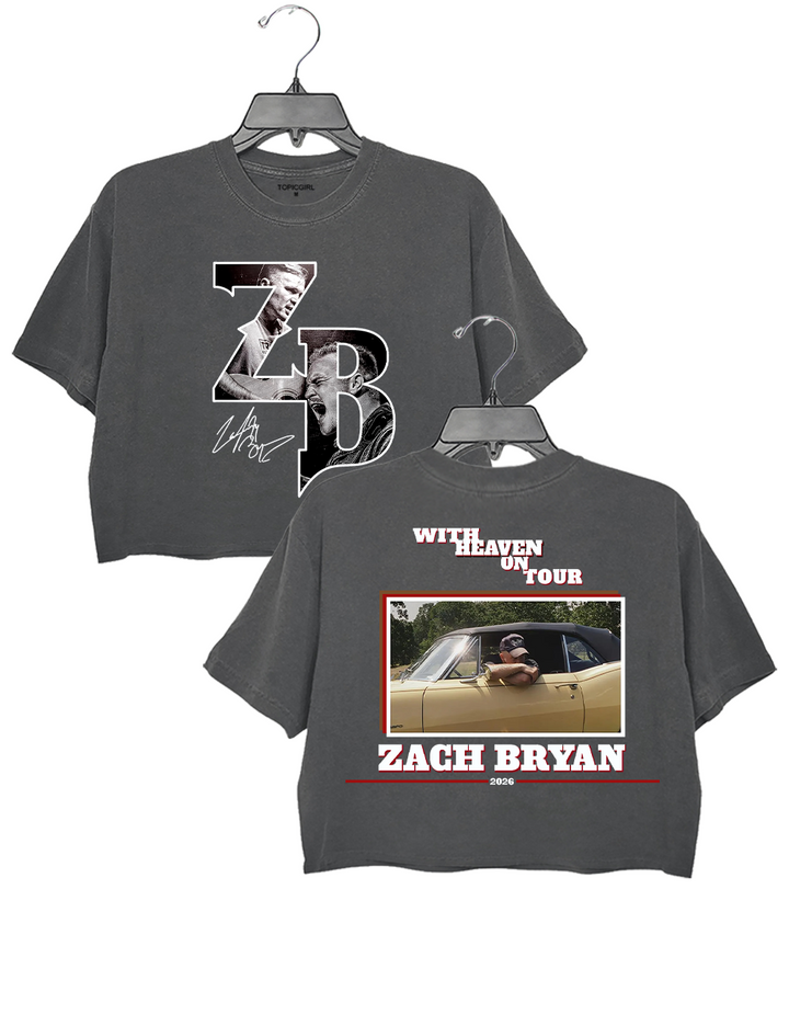Zach Bryan With Heaven On Tour 2026 Crop Top