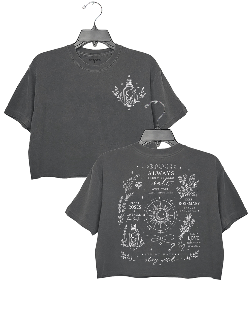 Witchy Garden Salt Rosemary Lavender Crop Top