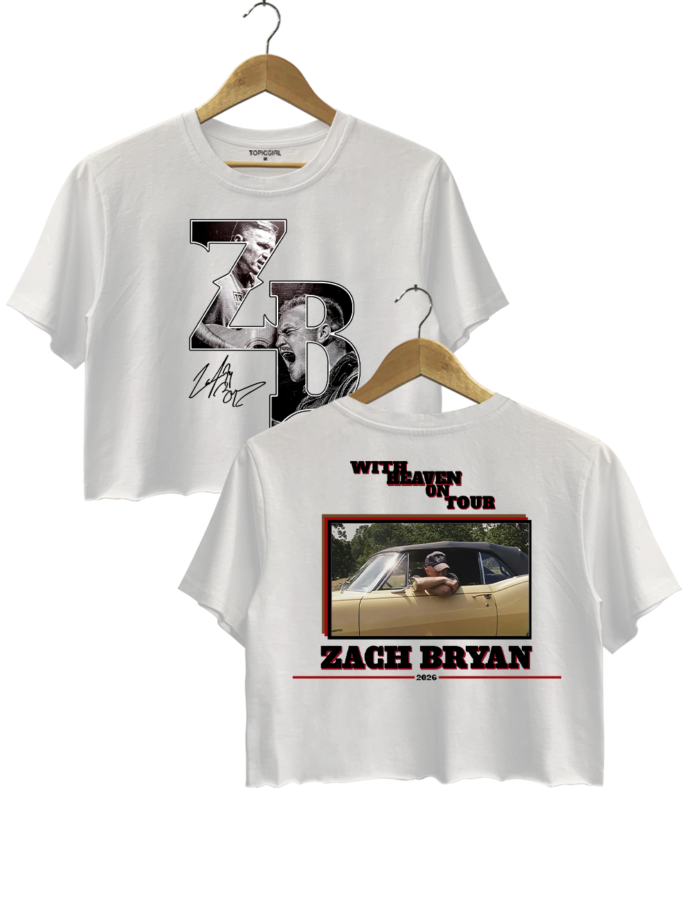 Zach Bryan With Heaven On Tour 2026 Crop Top