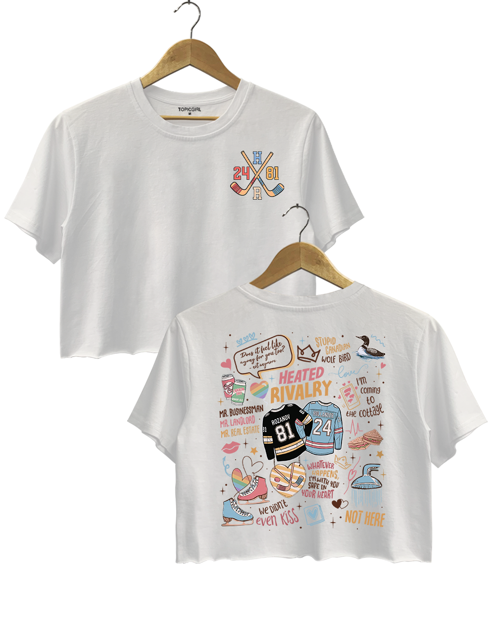 Heated Rivalry Romance Crop Top