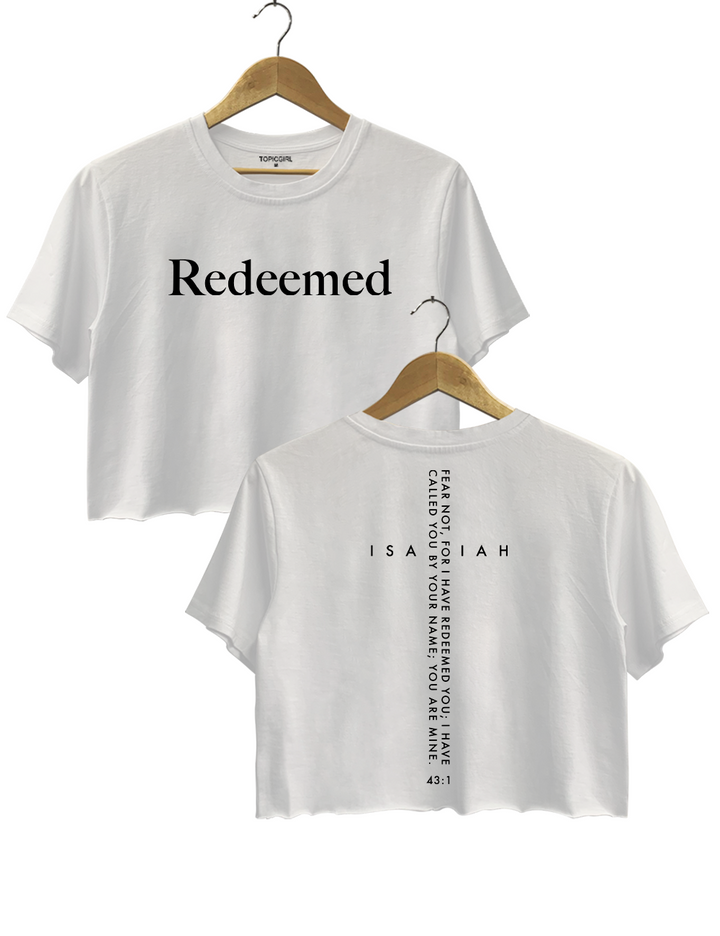 Isaiah 43:1 Bible Fear Not I Have Redeemed You Crop Top