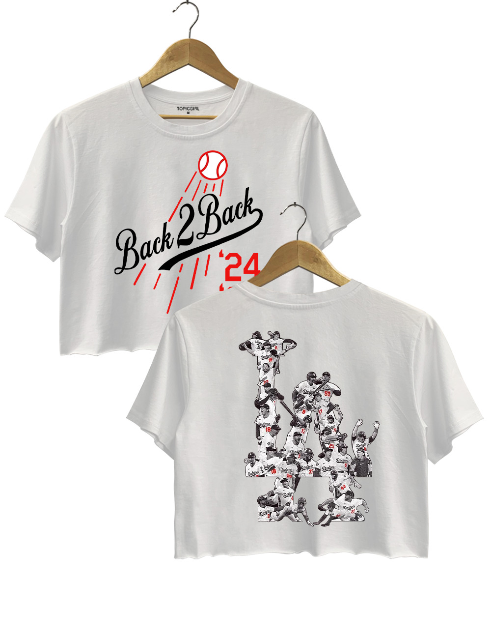 La Baseball Back to Back Champs Crop Top