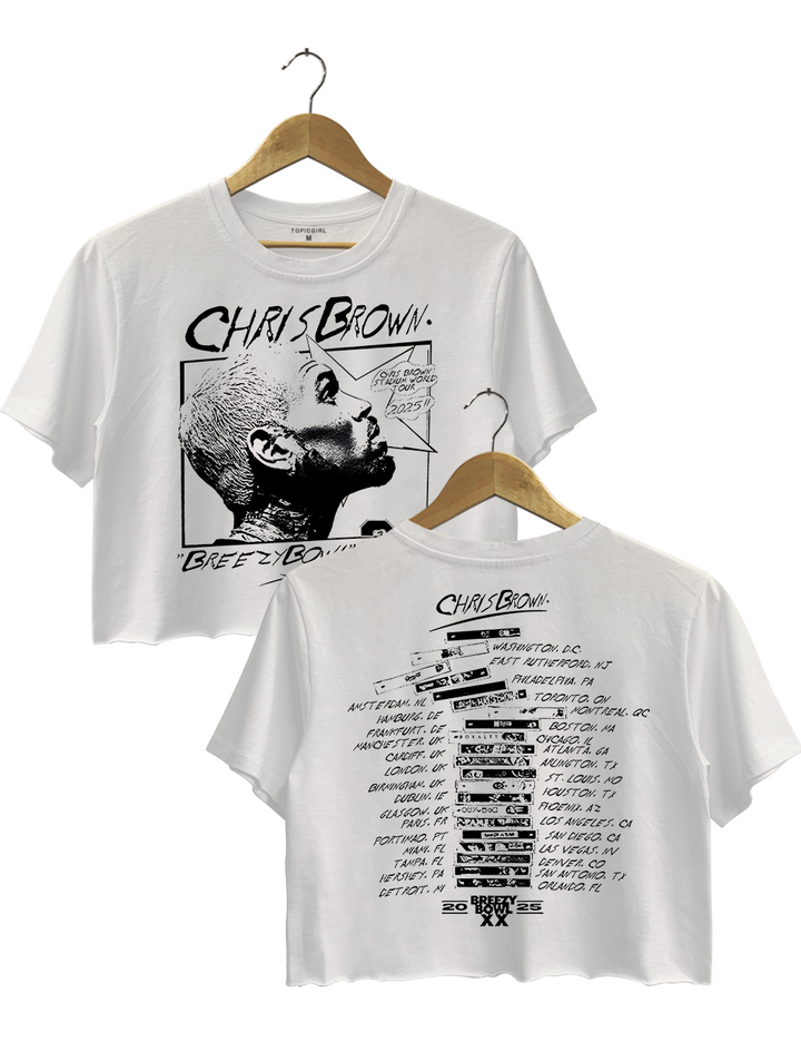 Chris Brown Breezy Bowl Stadium Tour Crop Top