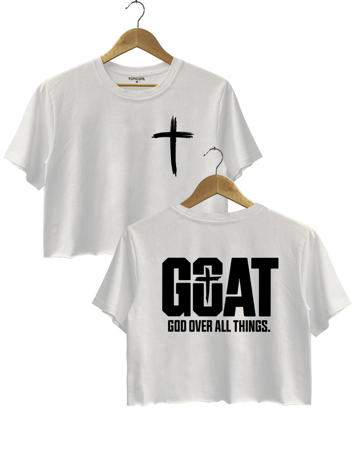 Goat God Over All Things Crop Top