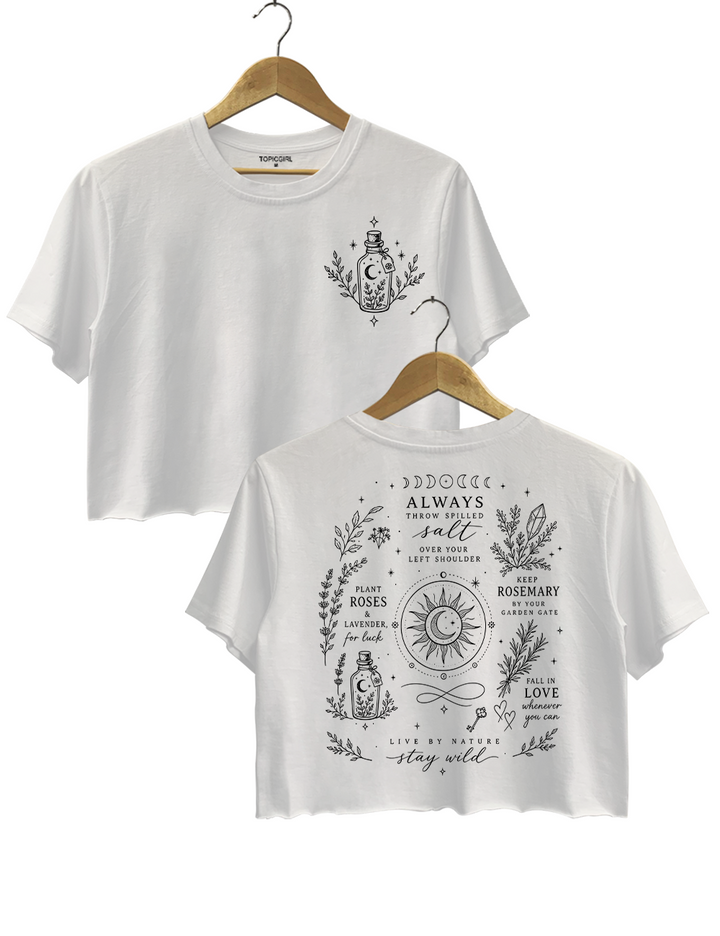 Witchy Garden Salt Rosemary Lavender Crop Top