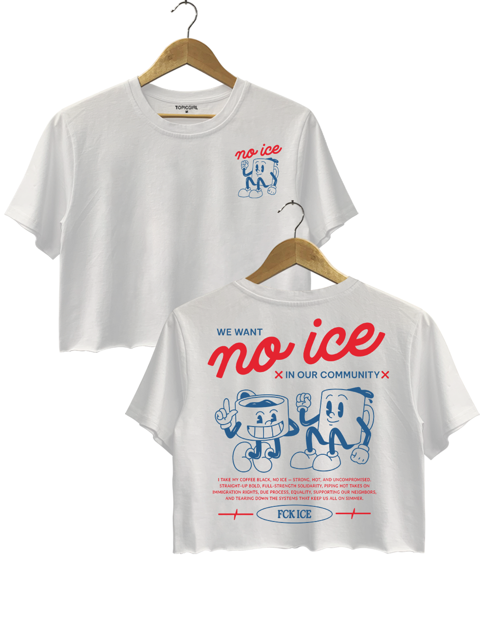 Retro Abolish ICE Crop Top