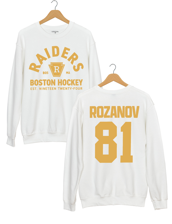 Ilya Rozanov 81 - Boston Hudson Willians Connor Storrie Sweatshirt