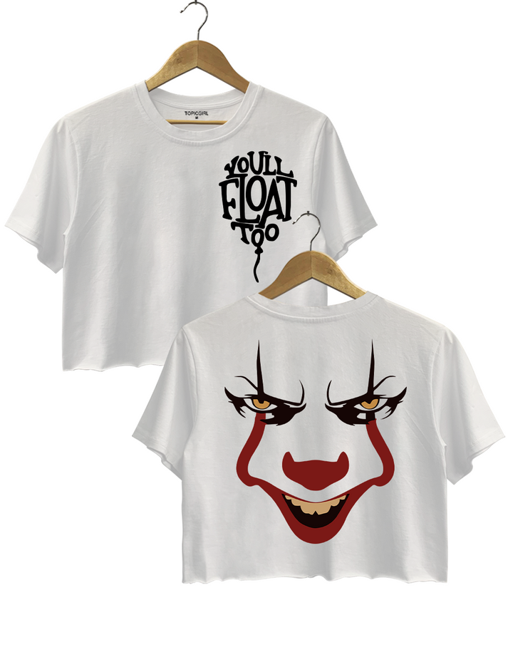 Horror Clown Balloon Crop Top