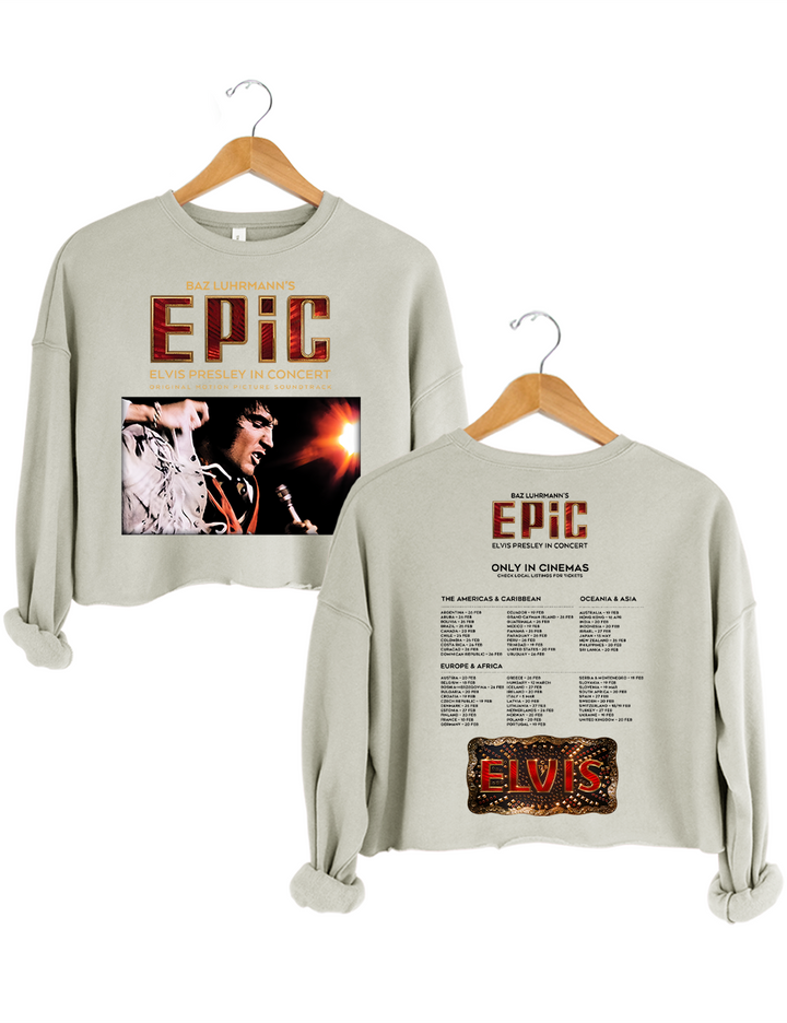 Elvis Presley In Concert 2026 Crop Sweatshirt