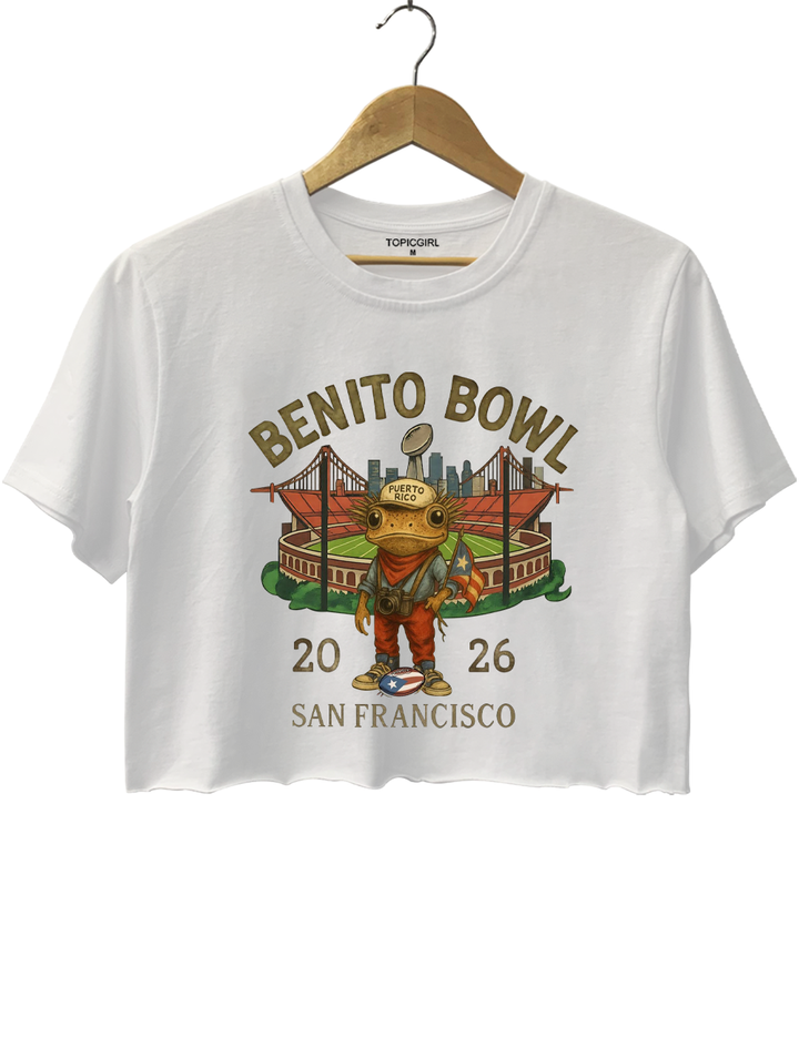 Benito Bowl Puerto Rico Frog Crop Top