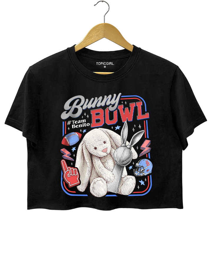 Bunny Bowl Team Benito Football Season Crop Top