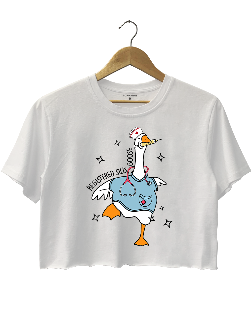 Silly Goose Registered Nurse Crop Top
