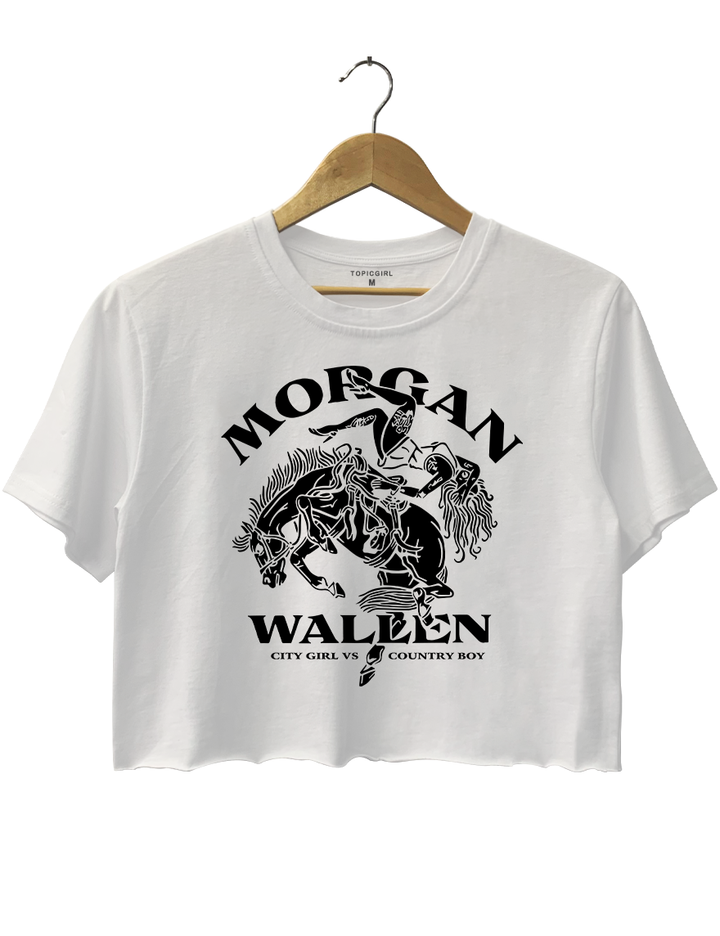 Bucking Girl Morgan Wallen Song Crop Top