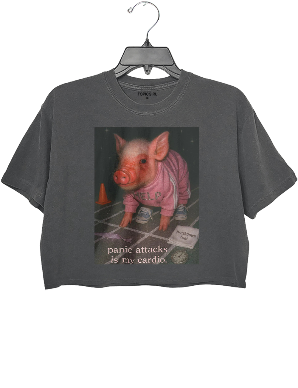Cute Pig Panic Attacks Is My Cardio Crop Top