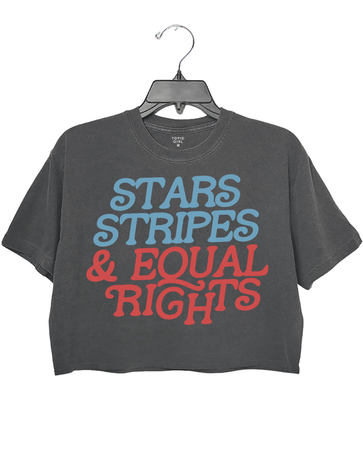 Stars and Strpes equal rights boxy Crop Top