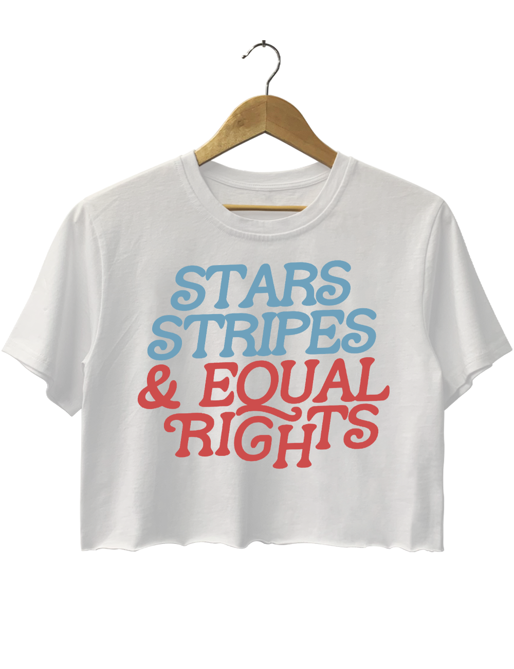 Stars and Strpes equal rights boxy Crop Top