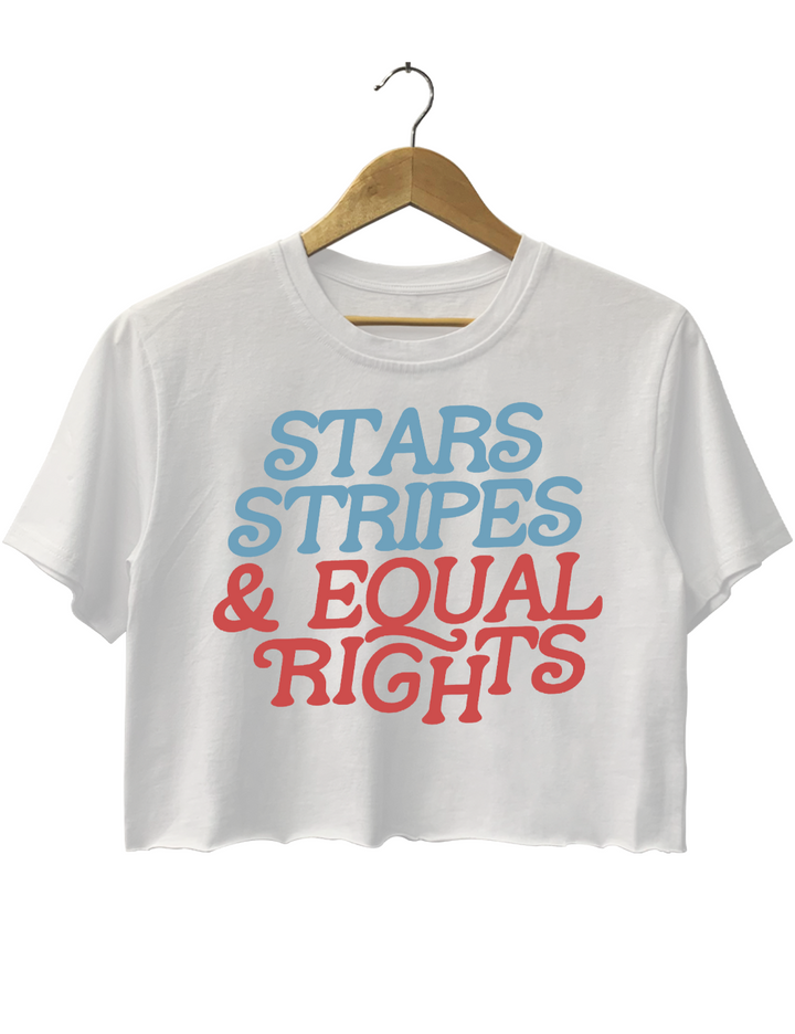 Stars and Strpes equal rights boxy Crop Top