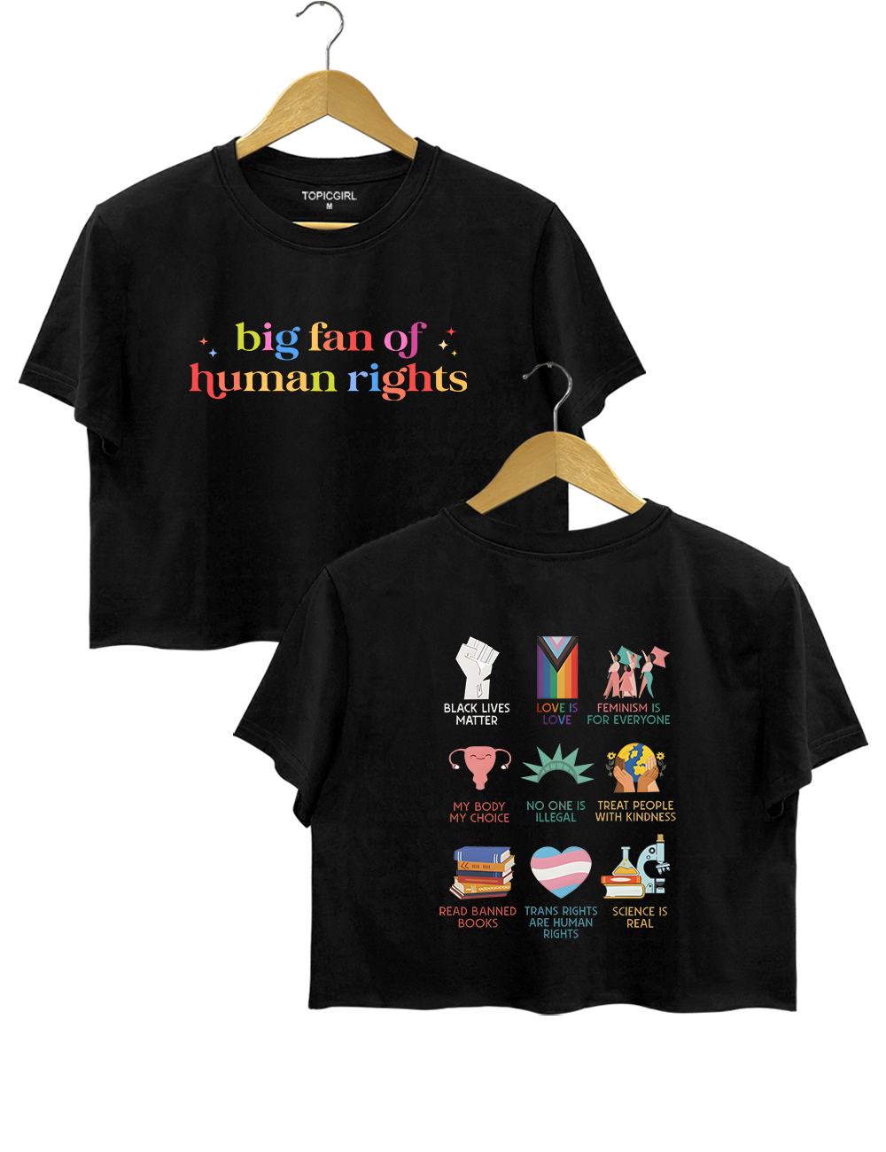 Big Fan Of Human Rights Crop Top