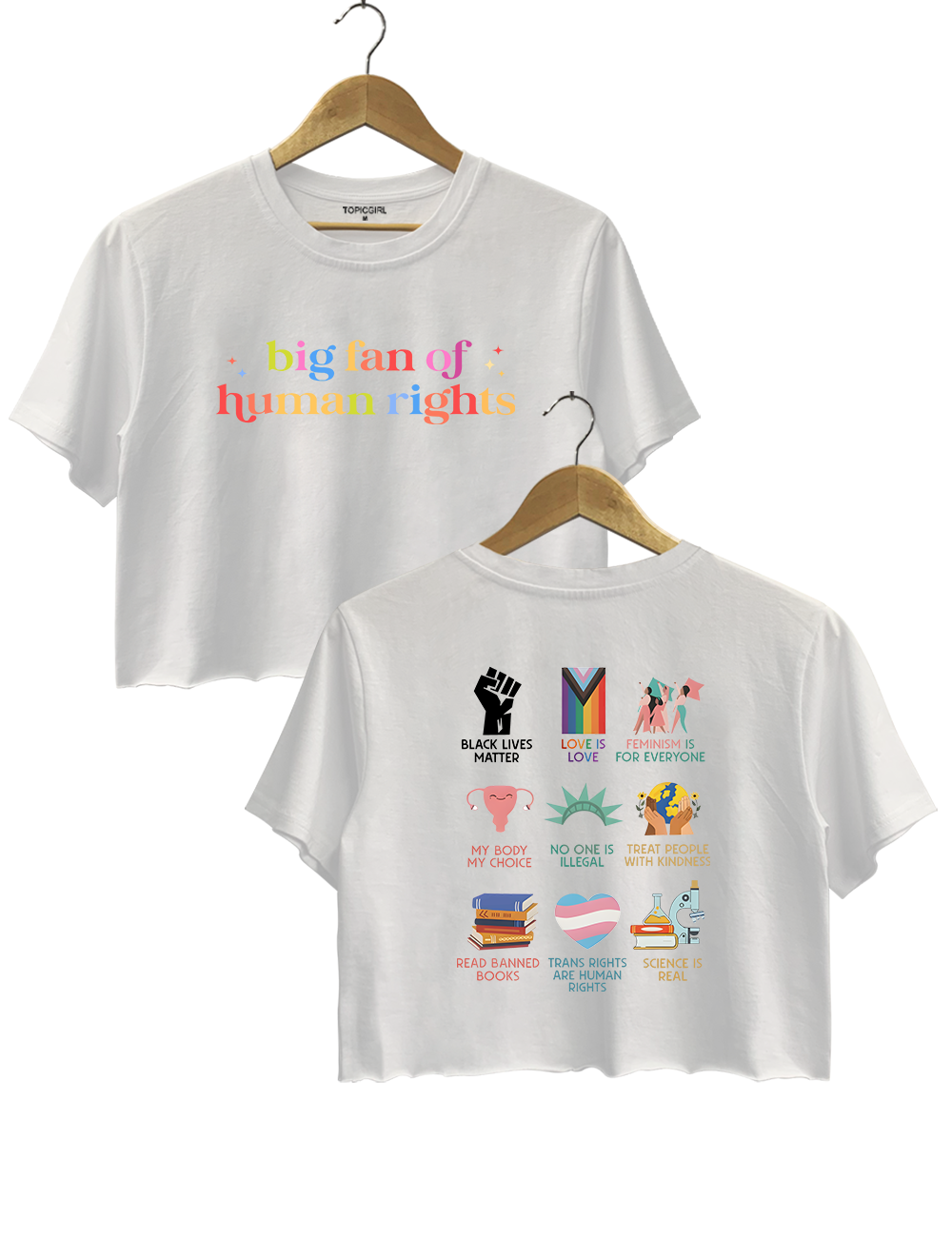 Big Fan Of Human Rights Crop Top