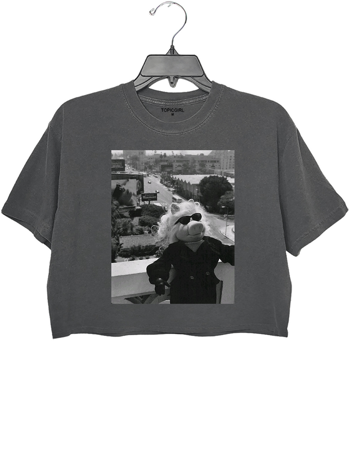 Miss Piggy Graphic Crop Top