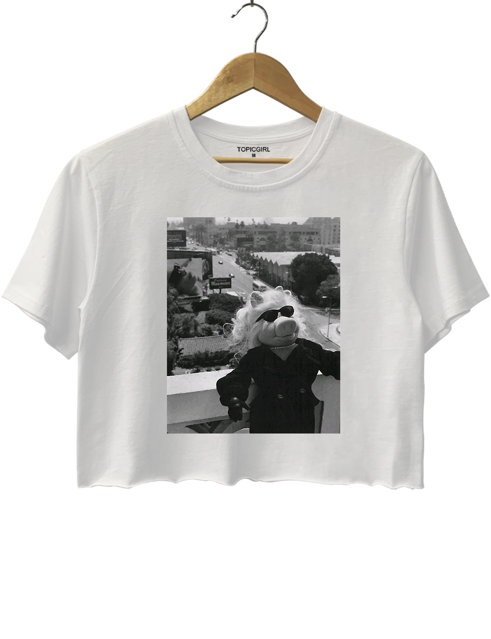 Miss Piggy Graphic Crop Top