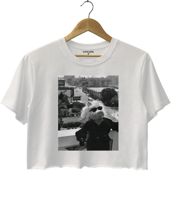 Miss Piggy Graphic Crop Top