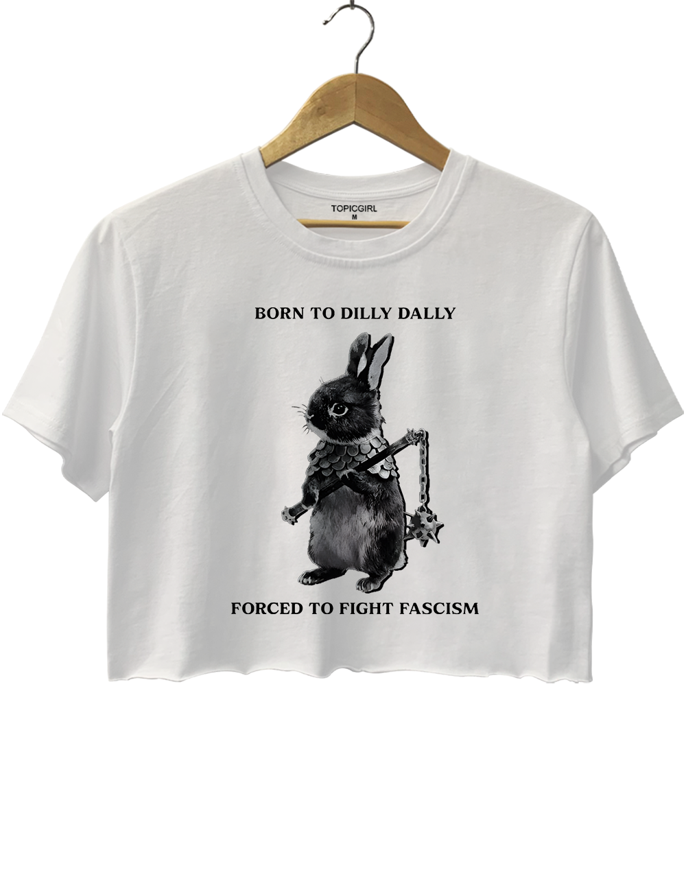 Born To Dilly Dally Forced To Fight Fascism Crop Top